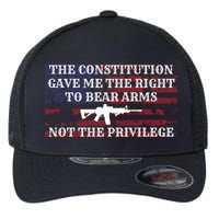 Usa Flag Constitution 2a Tee Right Not The Privilege Gift Flexfit Unipanel Trucker Cap
