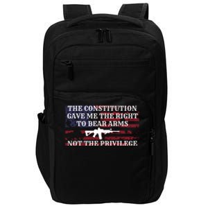 Usa Flag Constitution 2a Tee Right Not The Privilege Gift Impact Tech Backpack