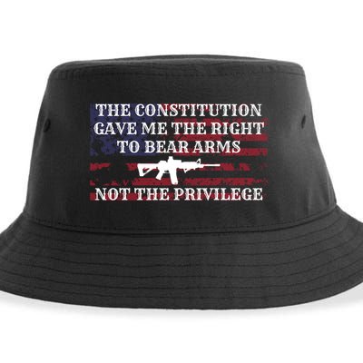 Usa Flag Constitution 2a Tee Right Not The Privilege Gift Sustainable Bucket Hat