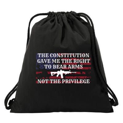 Usa Flag Constitution 2a Tee Right Not The Privilege Gift Drawstring Bag
