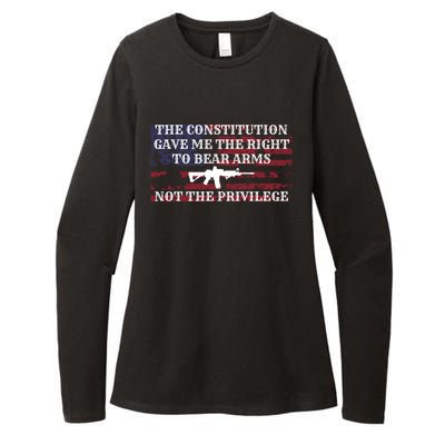 Usa Flag Constitution 2a Tee Right Not The Privilege Gift Womens CVC Long Sleeve Shirt