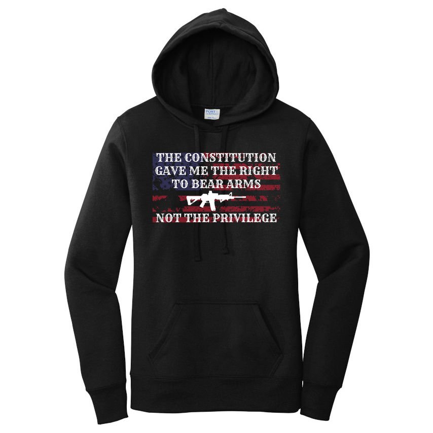 Usa Flag Constitution 2a Tee Right Not The Privilege Gift Women's Pullover Hoodie