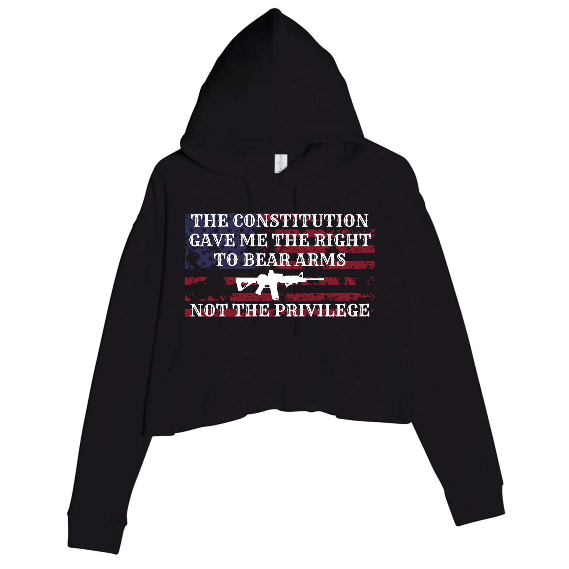 Usa Flag Constitution 2a Tee Right Not The Privilege Gift Crop Fleece Hoodie
