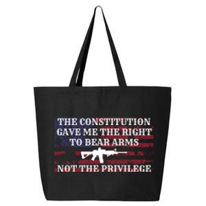 Usa Flag Constitution 2a Tee Right Not The Privilege Gift 25L Jumbo Tote