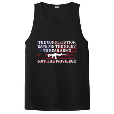 Usa Flag Constitution 2a Tee Right Not The Privilege Gift PosiCharge Competitor Tank