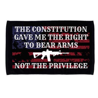 Usa Flag Constitution 2a Tee Right Not The Privilege Gift Microfiber Hand Towel