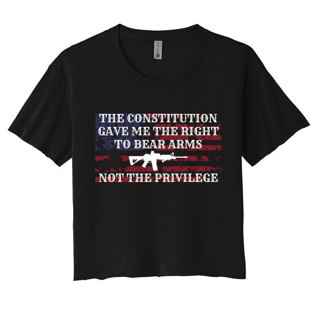 Usa Flag Constitution 2a Tee Right Not The Privilege Gift Crop Top