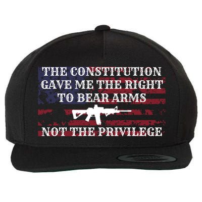 Usa Flag Constitution 2a Tee Right Not The Privilege Gift Wool Snapback Cap