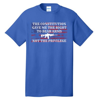 Usa Flag Constitution 2a Tee Right Not The Privilege Gift Tall T-Shirt