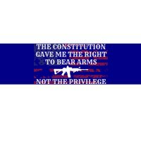 Usa Flag Constitution 2a Tee Right Not The Privilege Gift Bumper Sticker