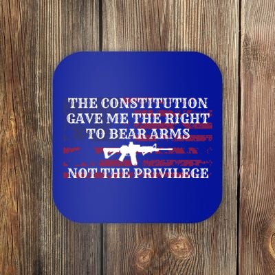 Usa Flag Constitution 2a Tee Right Not The Privilege Gift Coaster