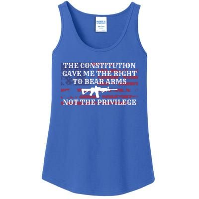 Usa Flag Constitution 2a Tee Right Not The Privilege Gift Ladies Essential Tank