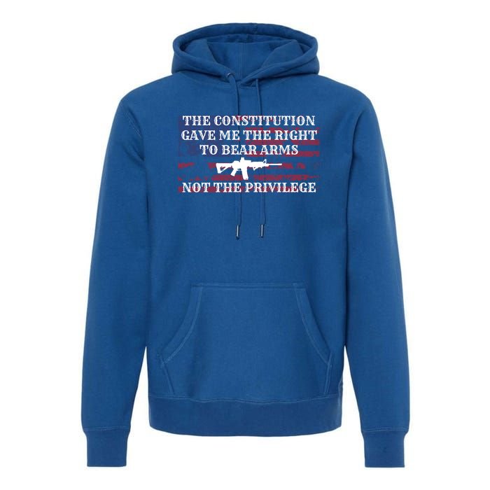 Usa Flag Constitution 2a Tee Right Not The Privilege Gift Premium Hoodie