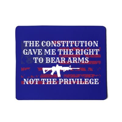 Usa Flag Constitution 2a Tee Right Not The Privilege Gift Mousepad