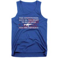 Usa Flag Constitution 2a Tee Right Not The Privilege Gift Tank Top