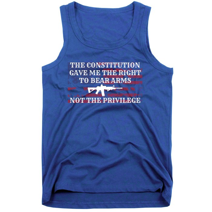 Usa Flag Constitution 2a Tee Right Not The Privilege Gift Tank Top