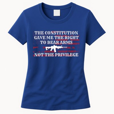 Usa Flag Constitution 2a Tee Right Not The Privilege Gift Womens T-Shirt