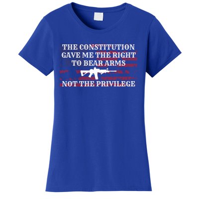 Usa Flag Constitution 2a Tee Right Not The Privilege Gift Women's T-Shirt