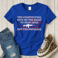 Usa Flag Constitution 2a Tee Right Not The Privilege Gift Womens T-Shirt