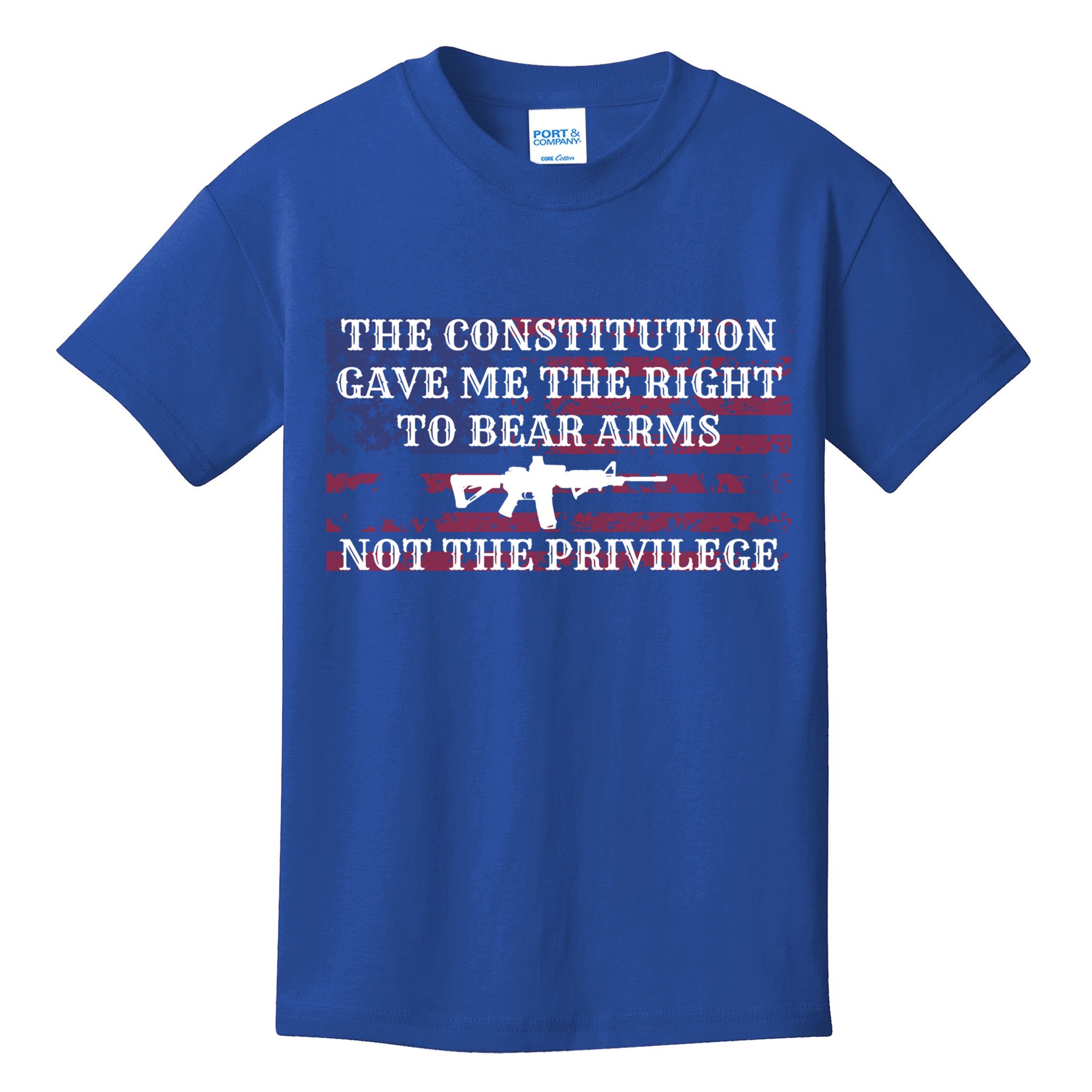 Usa Flag Constitution 2a Tee Right Not The Privilege Gift Kids T-Shirt