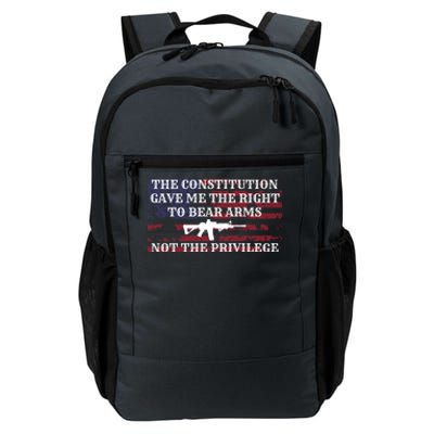 Usa Flag Constitution 2a Tee Right Not The Privilege Gift Daily Commute Backpack