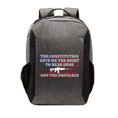 Usa Flag Constitution 2a Tee Right Not The Privilege Gift Vector Backpack