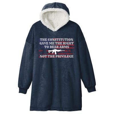 Usa Flag Constitution 2a Tee Right Not The Privilege Gift Hooded Wearable Blanket