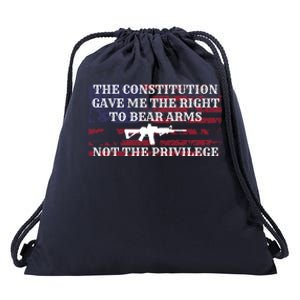 Usa Flag Constitution 2a Tee Right Not The Privilege Gift Drawstring Bag