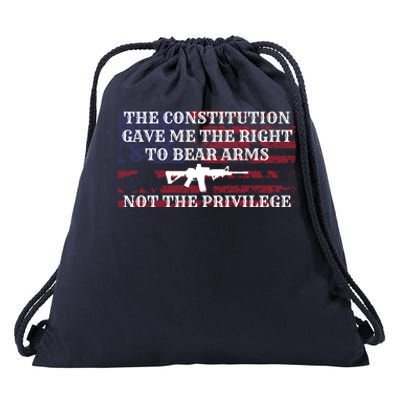 Usa Flag Constitution 2a Tee Right Not The Privilege Gift Drawstring Bag