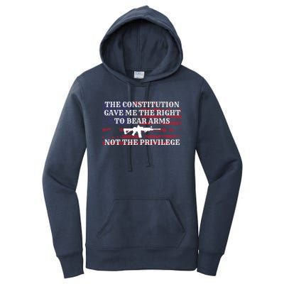 Usa Flag Constitution 2a Tee Right Not The Privilege Gift Women's Pullover Hoodie