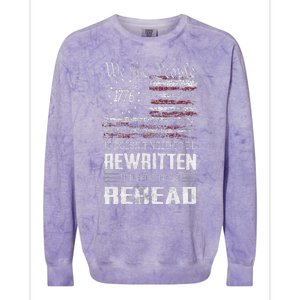 Us Flag Constitution Of The Usa Needs To Be Reread Colorblast Crewneck Sweatshirt