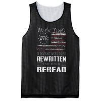 Us Flag Constitution Of The Usa Needs To Be Reread Mesh Reversible Basketball Jersey Tank