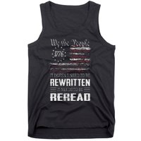 Us Flag Constitution Of The Usa Needs To Be Reread Tank Top