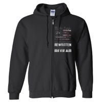 Us Flag Constitution Of The Usa Needs To Be Reread Full Zip Hoodie