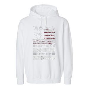 Us Flag Constitution Of The Usa Needs To Be Reread Garment-Dyed Fleece Hoodie