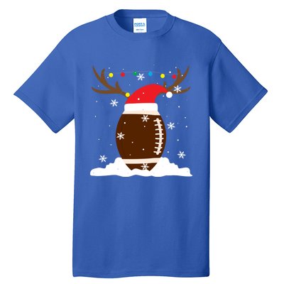 Usa Football Christmas Winter Reindeer Gift Tall T-Shirt