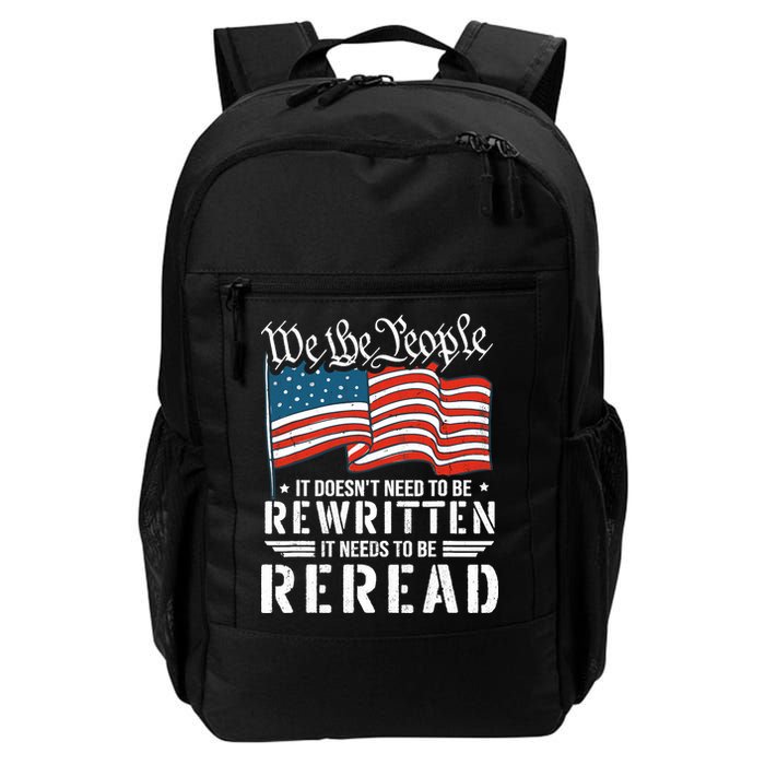 US Flag Constitution of the USA Needs To Be Reread Backpack