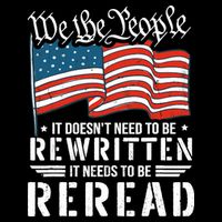 US Flag Constitution of the USA Needs To Be Reread Sustainable Bucket Hat