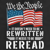 US Flag Constitution of the USA Needs To Be Reread Golf Towel
