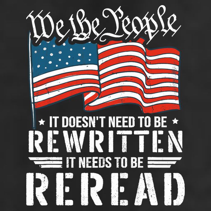 US Flag Constitution of the USA Needs To Be Reread Golf Towel
