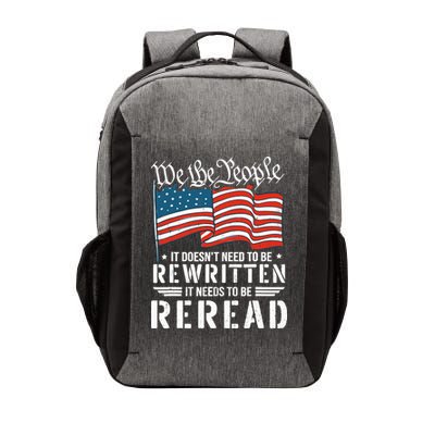 US Flag Constitution of the USA Needs To Be Reread Vector Backpack