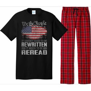 Us Flag Constitution Of The Usa Needs To Be Reread Pajama Set