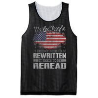 Us Flag Constitution Of The Usa Needs To Be Reread Mesh Reversible Basketball Jersey Tank