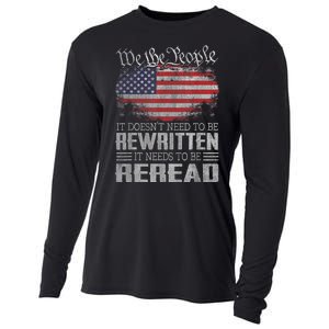 Us Flag Constitution Of The Usa Needs To Be Reread Cooling Performance Long Sleeve Crew