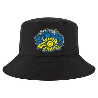 Ukrainian Flag Colors Sunflowers Stand With Ukraine Cool Comfort Performance Bucket Hat