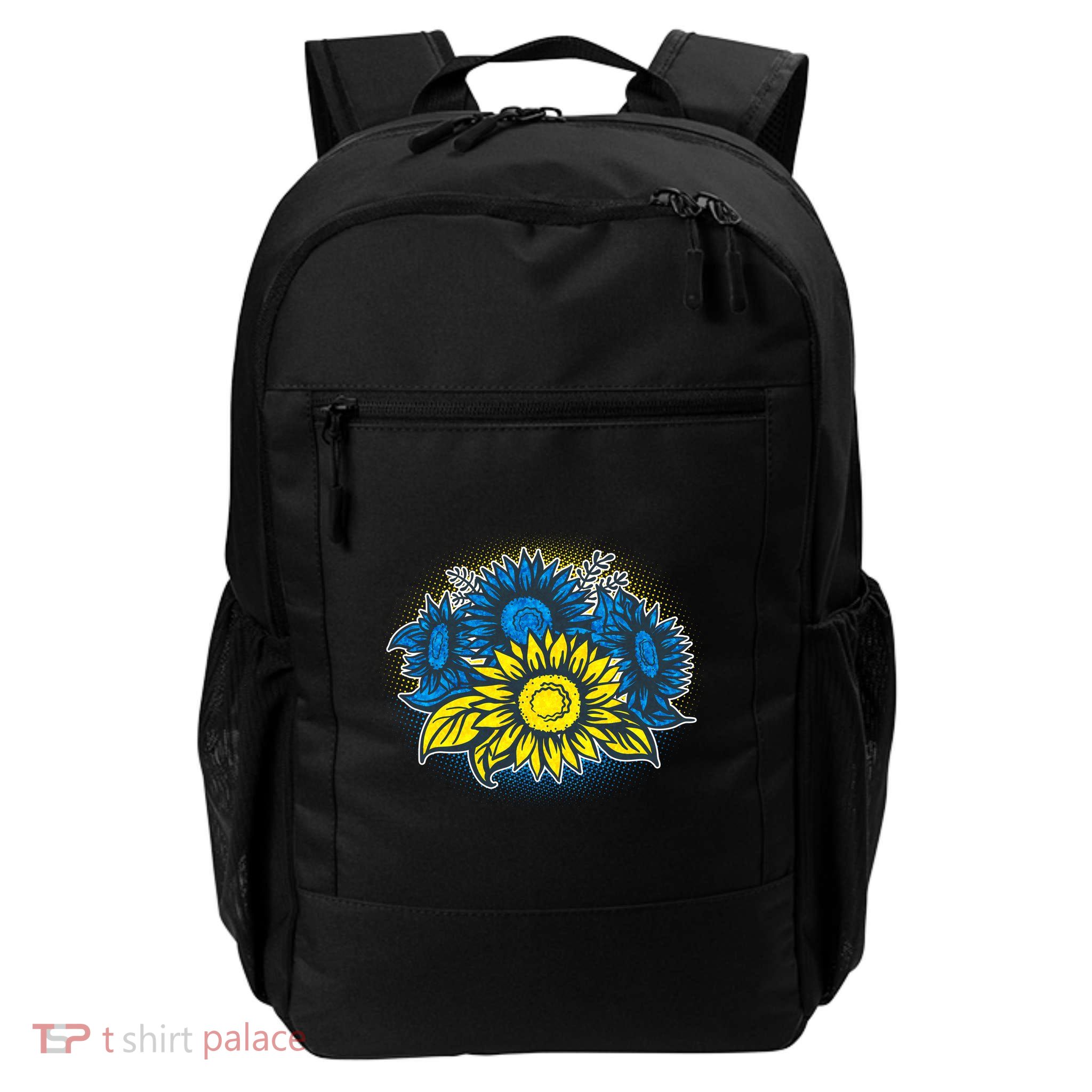 Ukrainian Flag Colors Sunflowers Stand With Ukraine Daily Commute Backpack