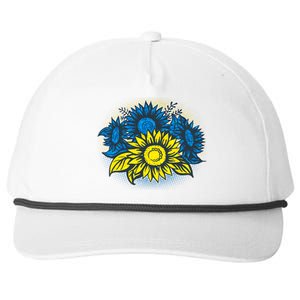 Ukrainian Flag Colors Sunflowers Stand With Ukraine Snapback Five-Panel Rope Hat