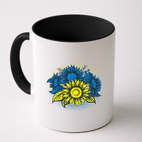 Ukrainian Flag Colors Sunflowers Stand With Ukraine Mug