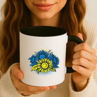 Ukrainian Flag Colors Sunflowers Stand With Ukraine Mug