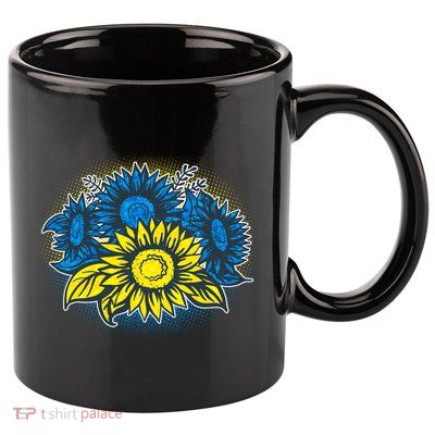 Ukrainian Flag Colors Sunflowers Stand With Ukraine 11oz C Handle Ceramic Mug